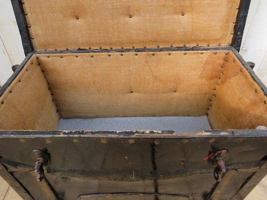 Antique French Gold Bullion Steel Chest Strong Box For Sale At Pamono