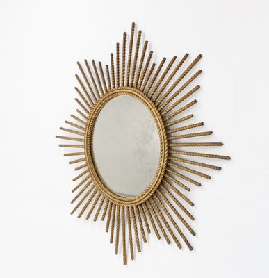 Gild Metal Sunburst Mirror 1960s For, Wooden Starburst Mirror Target