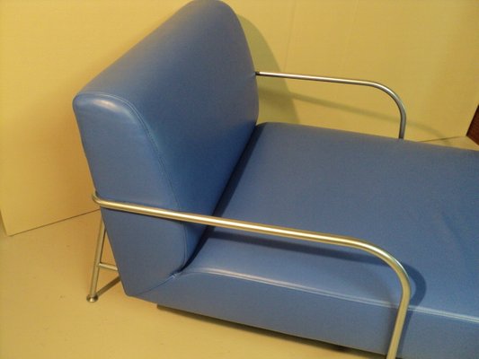 Blauer Italienischer Liegesessel Aus Vinyl Von Ikea 1980er Bei