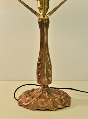 art nouveau brass table lamp