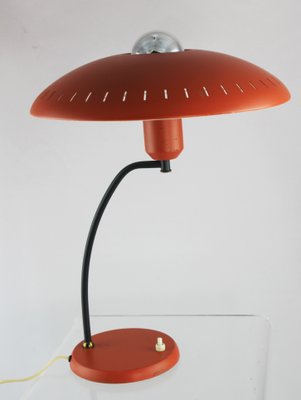 Mid Century Orange Table Lamp By Louis Christiaan Kalff For