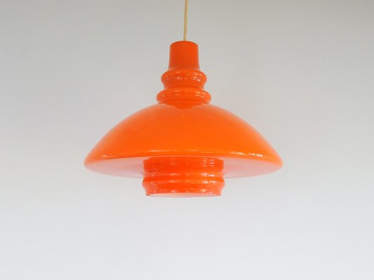 Lampe A Suspension Vintage En Verre Orange Allemagne En Vente Sur