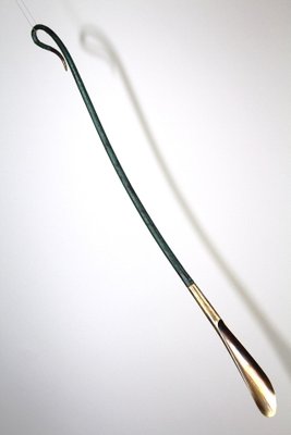 Green Leather Shoe Horn by Carl Auböck 