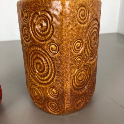 Vintage German Model Jura 282-20 Fat Lava Vases from Scheurich