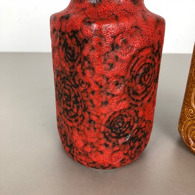 Vintage German Model Jura 282-20 Fat Lava Vases from Scheurich