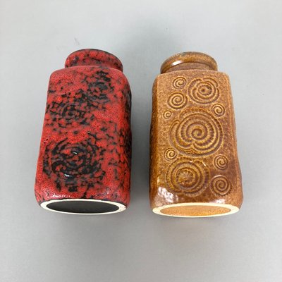 Vintage German Model Jura 282-20 Fat Lava Vases from Scheurich
