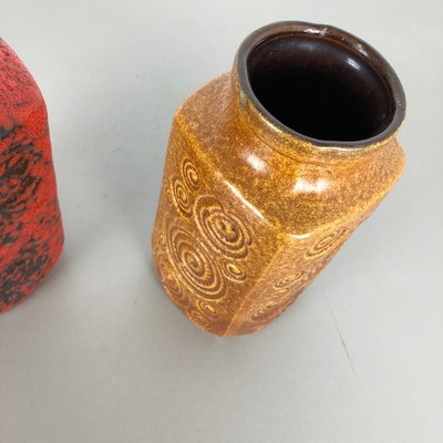 Vintage German Model Jura 282-20 Fat Lava Vases from Scheurich