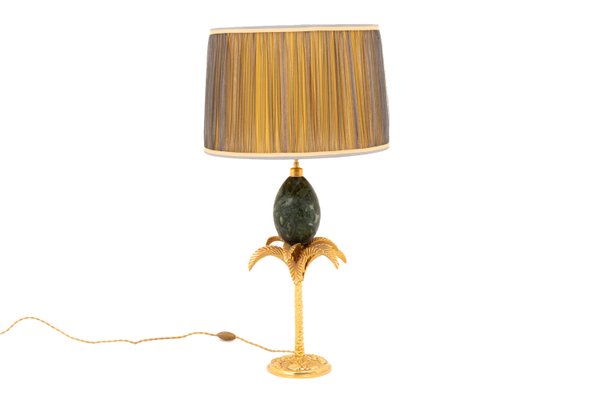 Palm Tree Table Lamp With Marble Egg, Small Thin Table Lamps