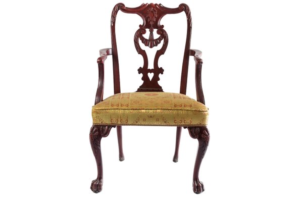 Red chippendale chair top