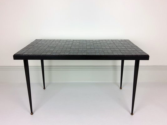 Table Basse En Ceramique Et Metal 1960s En Vente Sur Pamono