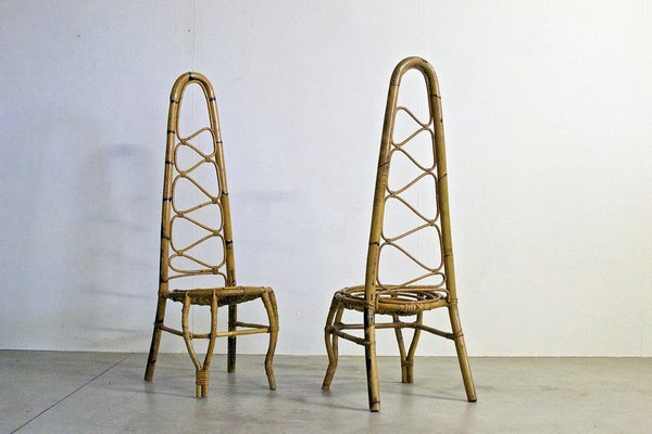 Vintage Flechtstuhle 1970er 2er Set Bei Pamono Kaufen