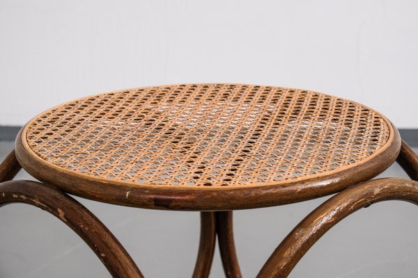 Antique Bentwood Circular Stool From Thonet For Sale At Pamono