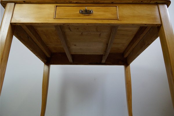 Table De Salle A Manger Biedermeier Antique En Bois Tendre Et
