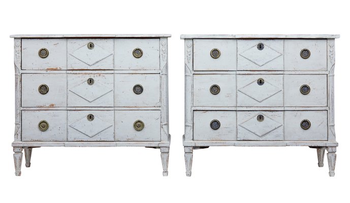 Comodas Suecas De Madera De Pino Siglo Xix Juego De 2 En Venta En Pamono