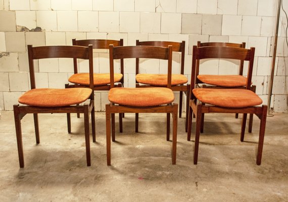 Sedie Da Pranzo In Legno E Tessuto Di Gianfranco Frattini Per Cassina Italia Anni 60 Set Di 6 In Vendita Su Pamono