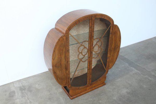 Art deco 2024 round display cabinet