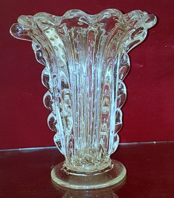Murano Glass Vase By Ercole Barovier For Barovier Toso 1950s