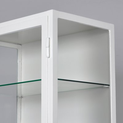 Hungarian Steel And Glass Medical Display Cabinet 1940s Bei