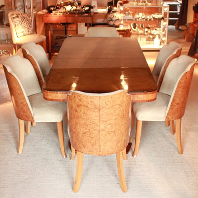 Art Deco Dining Table And Chairs Set By Harry Lou Epstein 1930s