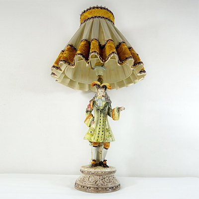 Porcelain Table Lamp From Bassano, Antique Porcelain Figurine Table Lamps