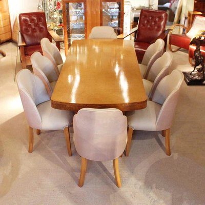 Art Deco Dining Table And Chairs Set 1930s For Sale At Pamono