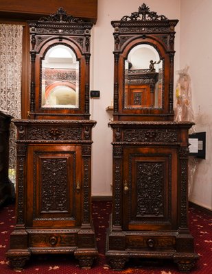 Antique Italian Carved Walnut Dressers Set Of 2 For Sale At Pamono