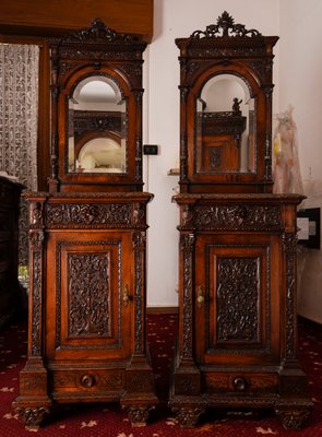 Antique Italian Carved Walnut Dressers Set Of 2 For Sale At Pamono