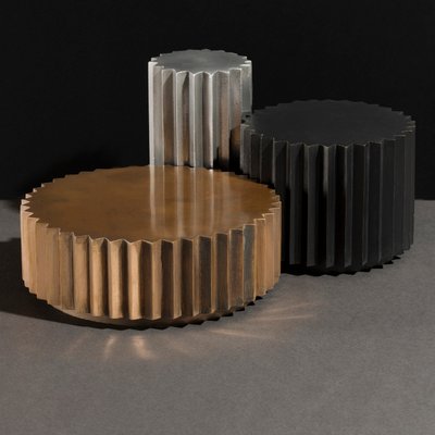 Cast aluminum store side table