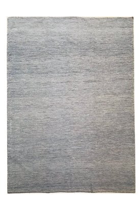 Alfombra Kilim india de lana beige y azul y algodón, años 70 Alfombra Kilim india de lana beige y azul y algodón, años 70