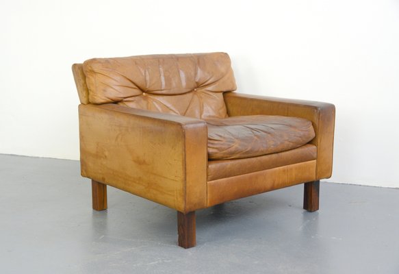 Mid Century Swedish Leather Tub Chair 1950s For Sale At Pamono