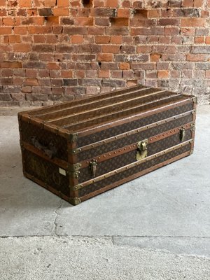 Early 20th c Louis Vuitton Steamer Trunk with Interior Label