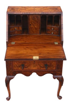 Small Antique Georgian Inlaid Burr Walnut Worktable For Sale At Pamono