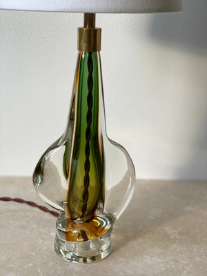 Vintage glass lamp base hot sale