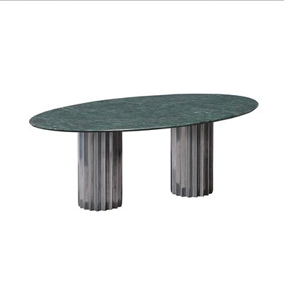 Green Serpentine Marble And Cast Aluminum Doris Dining Table By Fred Juul For Sale At Pamono