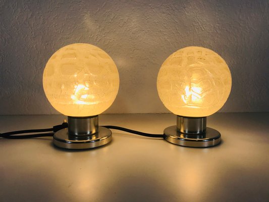 Doria Glass Lamp 70s Orange