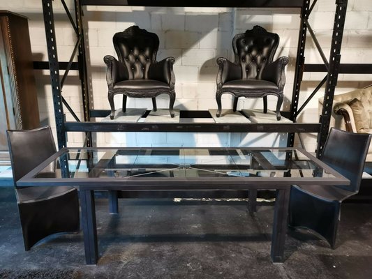 Glass Dining Table By Roche Bobois 1990s For Sale At Pamono
