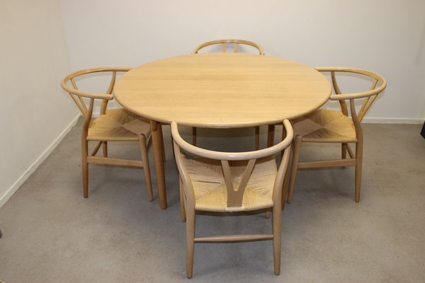 Oak Dining Table Chairs Set By Hans J Wegner For Carl Hansen