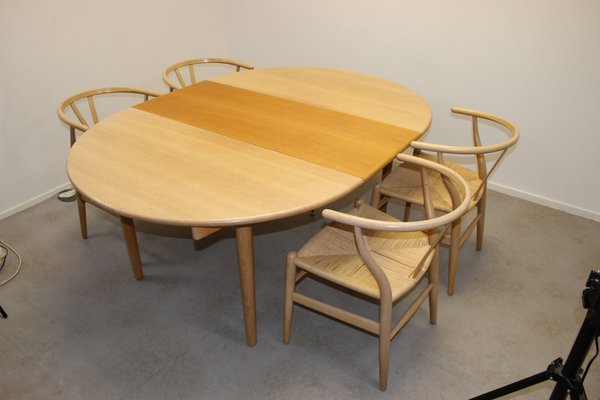 Oak Dining Table Chairs Set By Hans J Wegner For Carl Hansen