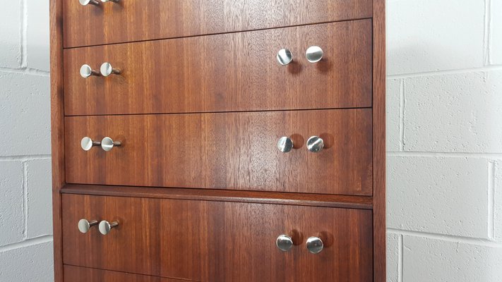 Teak And Tola Veneer Tallboy Dresser By Donald Gomme For G Plan