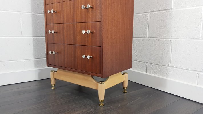 Teak And Tola Veneer Tallboy Dresser By Donald Gomme For G Plan