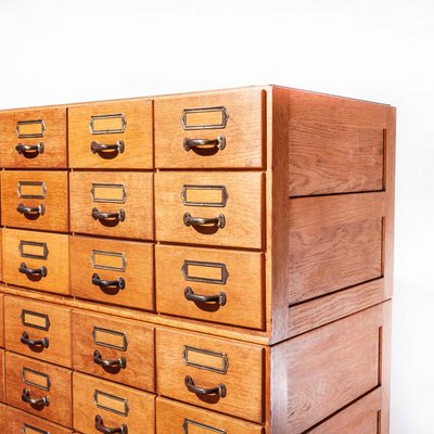 Tall Oak Multi Drawer Filing Cabinet 1950s For Sale At Pamono