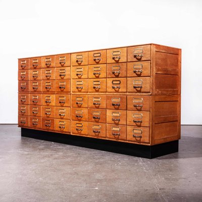 Low Oak Multi Drawer Filing Cabinet 1950s For Sale At Pamono