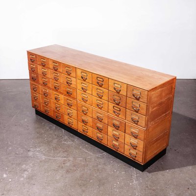 Low Oak Multi Drawer Filing Cabinet 1950s For Sale At Pamono