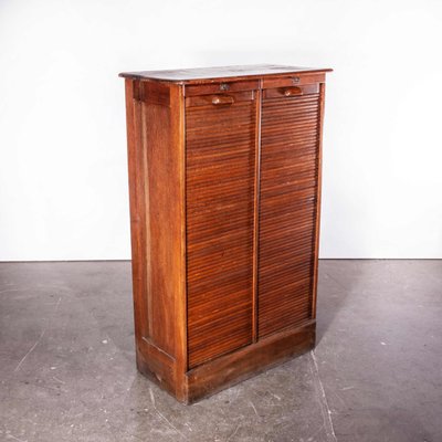 Tambour Fronted Oak Cabinet from Thonet 1930s for sale at Pamono