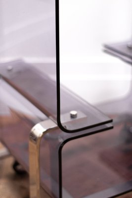 Christie glass and 2024 chrome console table