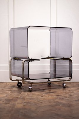 Christie glass and sales chrome console table