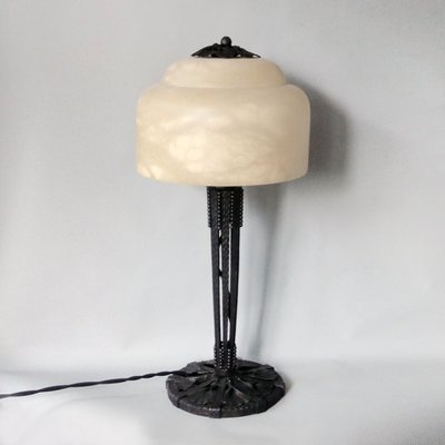 Edgar Brandt Edgar Brandt Gingko Leaves Chandelier 4 Daum Glass Shades Signed Edgar Brandt Edgar Brandt Gingko Leaves Chandelier 4 Daum Glass Shades Signed