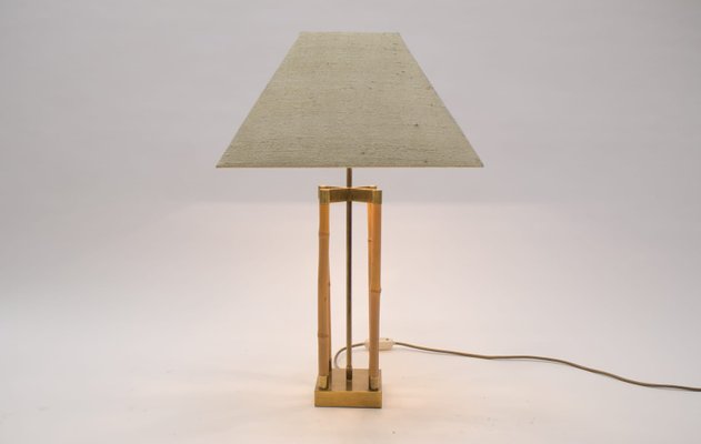 Lampe De Bureau En Bambou Et Laiton Italie 1960s En Vente Sur Pamono
