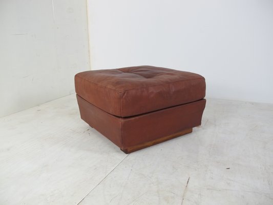 Mid Century Brown Leather Ottoman From De Sede 1960s For Sale At Pamono