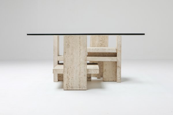 Postmodern French Travertine Coffee Table 1970s For At Pamono - Post Modern Design Coffee Table Postmodern French Travertine Coffee Table 1970s For At Pamono - Post Modern Design Coffee Table